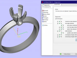 women ring with stones 3D Print Model