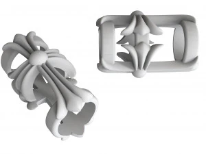 cross inserts on leather or rubber 3D Print Model