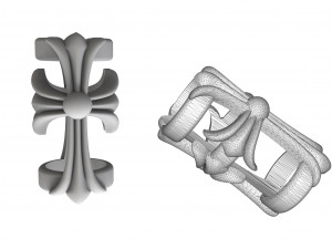 cross inserts on leather or rubber 3D Принт Модель