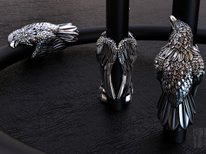 eagle insert on leather or rubber 3D Print Model