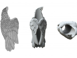 eagle insert on leather or rubber 3D प्रिंट मॉडल