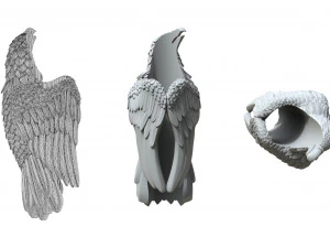 eagle insert on leather or rubber 3D Print Model