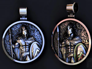 Pendant king leonid spartan 3D Print Model