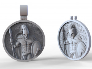 Pendant king leonid spartan 3D प्रिंट मॉडल