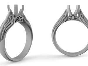 Diamond ring and patterns 3D Принт Модель