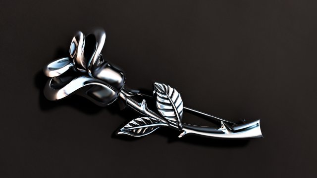 rose brooch for print 3D-Druckmodell .c4d .max .obj .3ds .fbx .stl .blend 