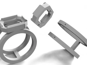 ring with stone for printing 3d 3D Print Model