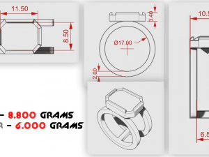 ring with stone for printing 3d 3D Print Model