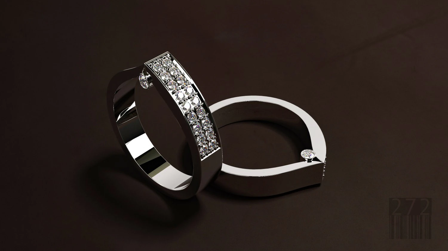 womens ring with precious stones 3D Print Model .c4d .max .obj .3ds .fbx .stl .blend 