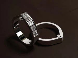 womens ring with precious stones 3D Print Model