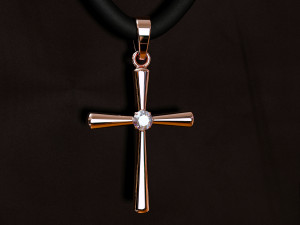 cross with stone Modèles 3D en vedette