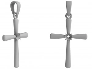cross with stone 3D Print Model