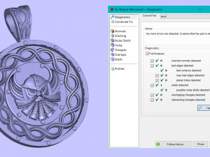 Silver pendant with god one patterns 3D Print Model