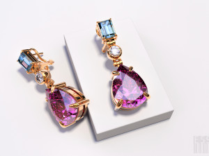 earrings with stones 3D Принт Модель