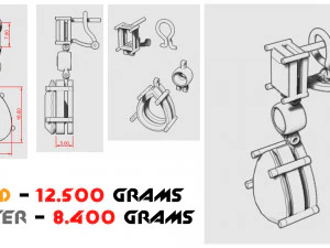earrings with stones 3D Print Model
