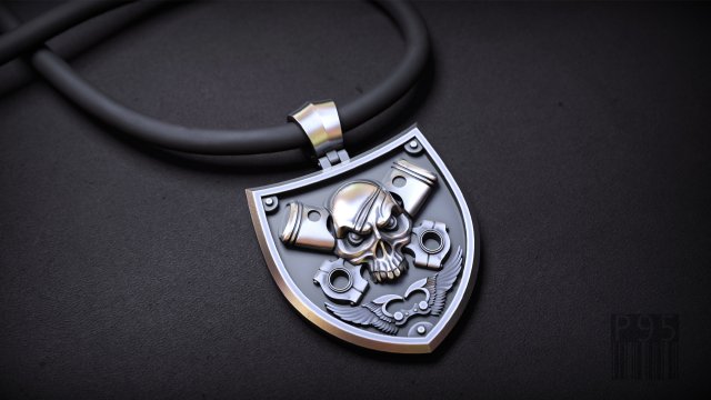 Skull pendant piston Modèles 3D en vedette .c4d .max .obj .3ds .fbx .stl .blend 