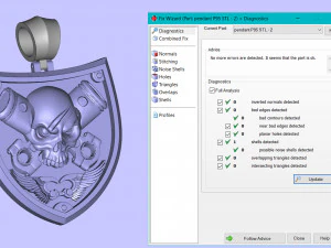 Skull pendant piston 3D Print Model