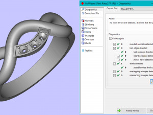women ring in the form of braids with diamonds Modelo de Impressão 3D