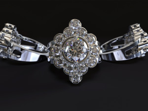 women diamond ring Modelo de Impressão 3D