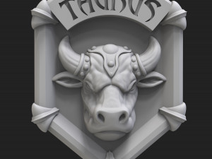 Silver taurus constellation pendant for 3d printing and cnc Model Cetak 3D