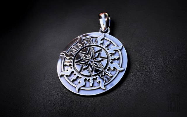Pendant alatyr silver 3D 打印模型 .c4d .max .obj .3ds .fbx .stl .blend 