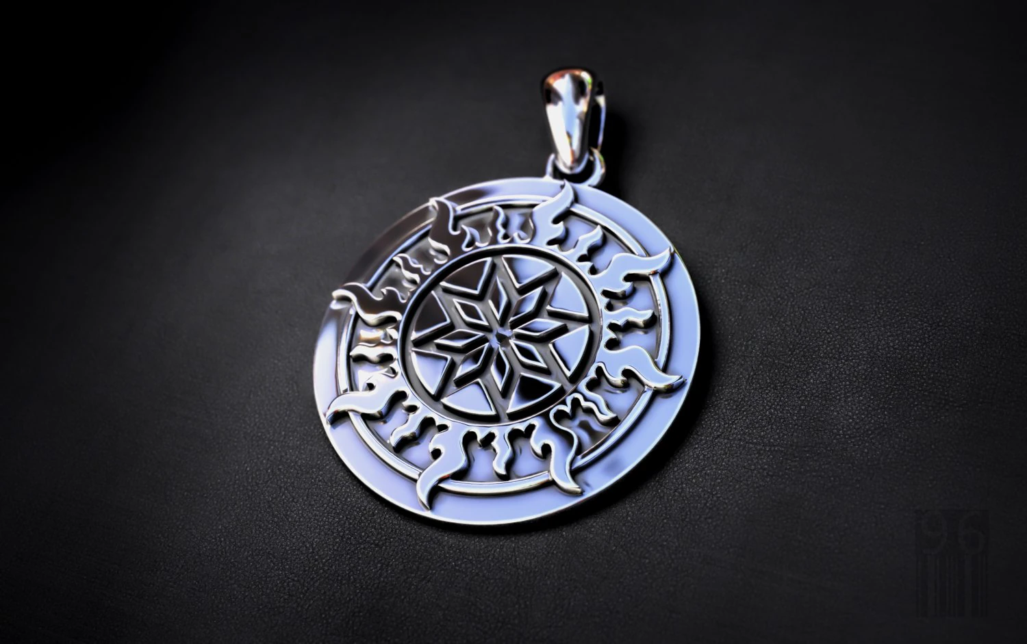 Pendant alatyr silver 3D Print Model .c4d .max .obj .3ds .fbx .stl .blend