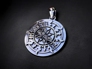 Pendant alatyr silver 3D Print Model