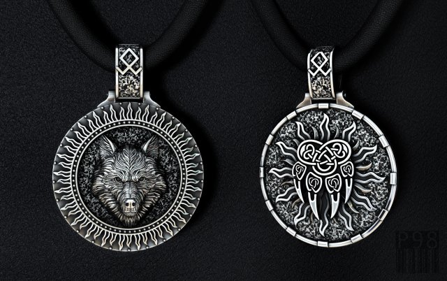 Pendant of the wolf and the paw of the wolf 3Dプリントモデル .c4d .max .obj .3ds .fbx .stl .blend 