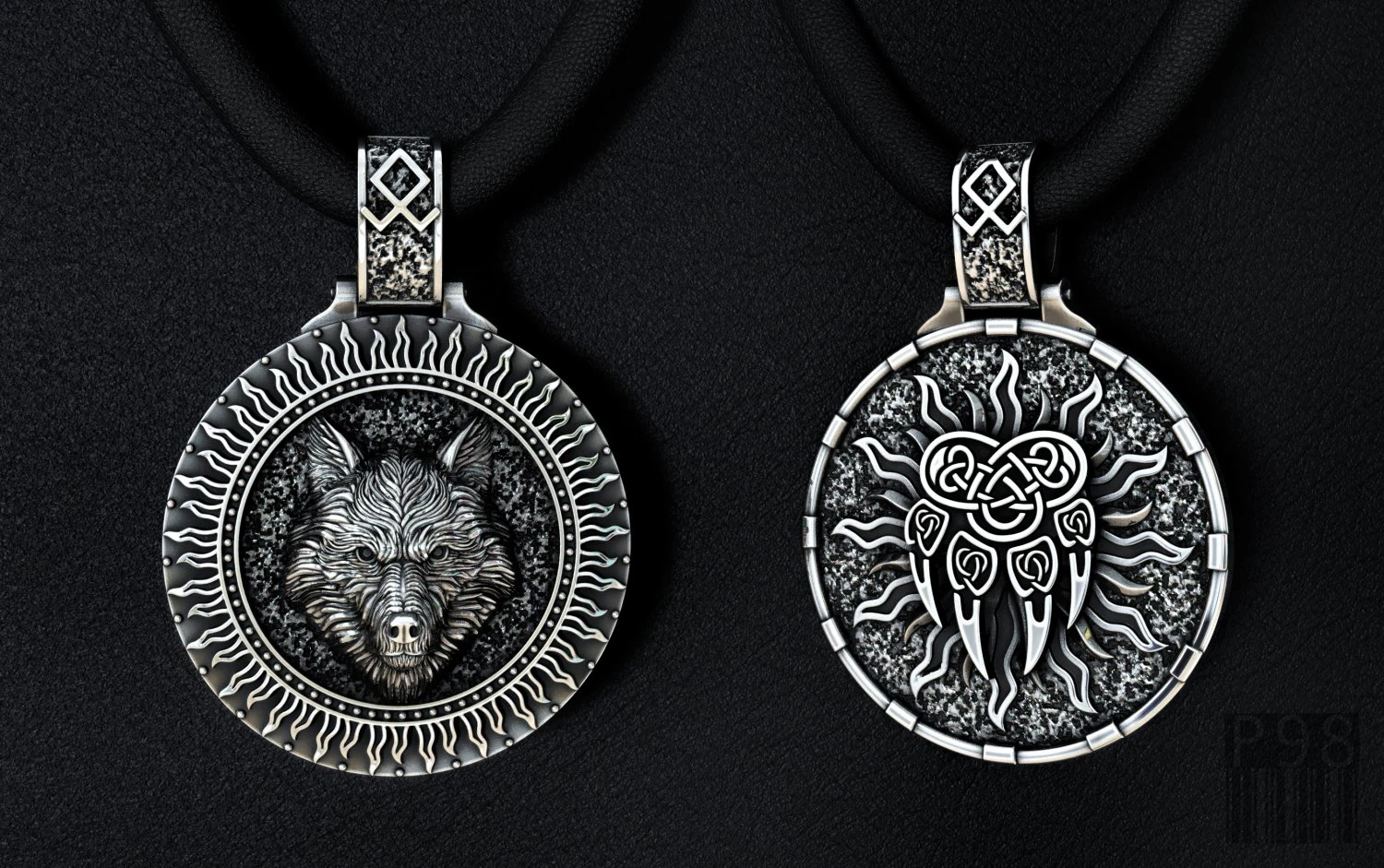 Pendant of the wolf and the paw of the wolf 3D Print Model .c4d .max .obj .3ds .fbx .stl .blend 