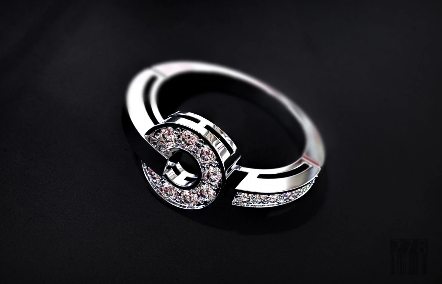women diamond ring 3D Print Model .c4d .max .obj .3ds .fbx .stl .blend