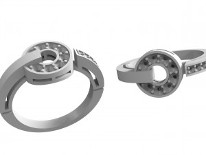 women diamond ring 3D Принт Модель