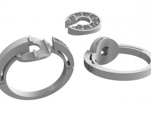 women diamond ring 3D Принт Модель