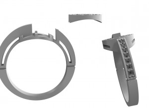 women diamond ring 3D Принт Модель