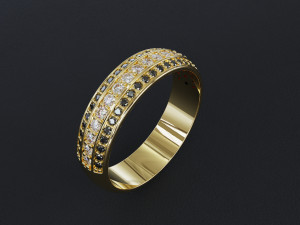 ring with stones 3D Baskı Modeli