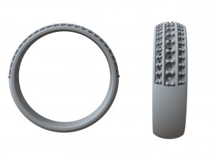 ring with stones 3D Baskı Modeli