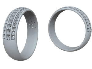 ring with stones 3D Baskı Modeli