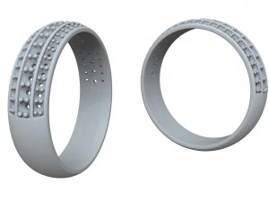 ring with stones 3D Print Model