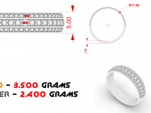 ring with stones 3D Baskı Modeli