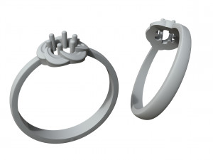 womens diamond ring 3D Print Model