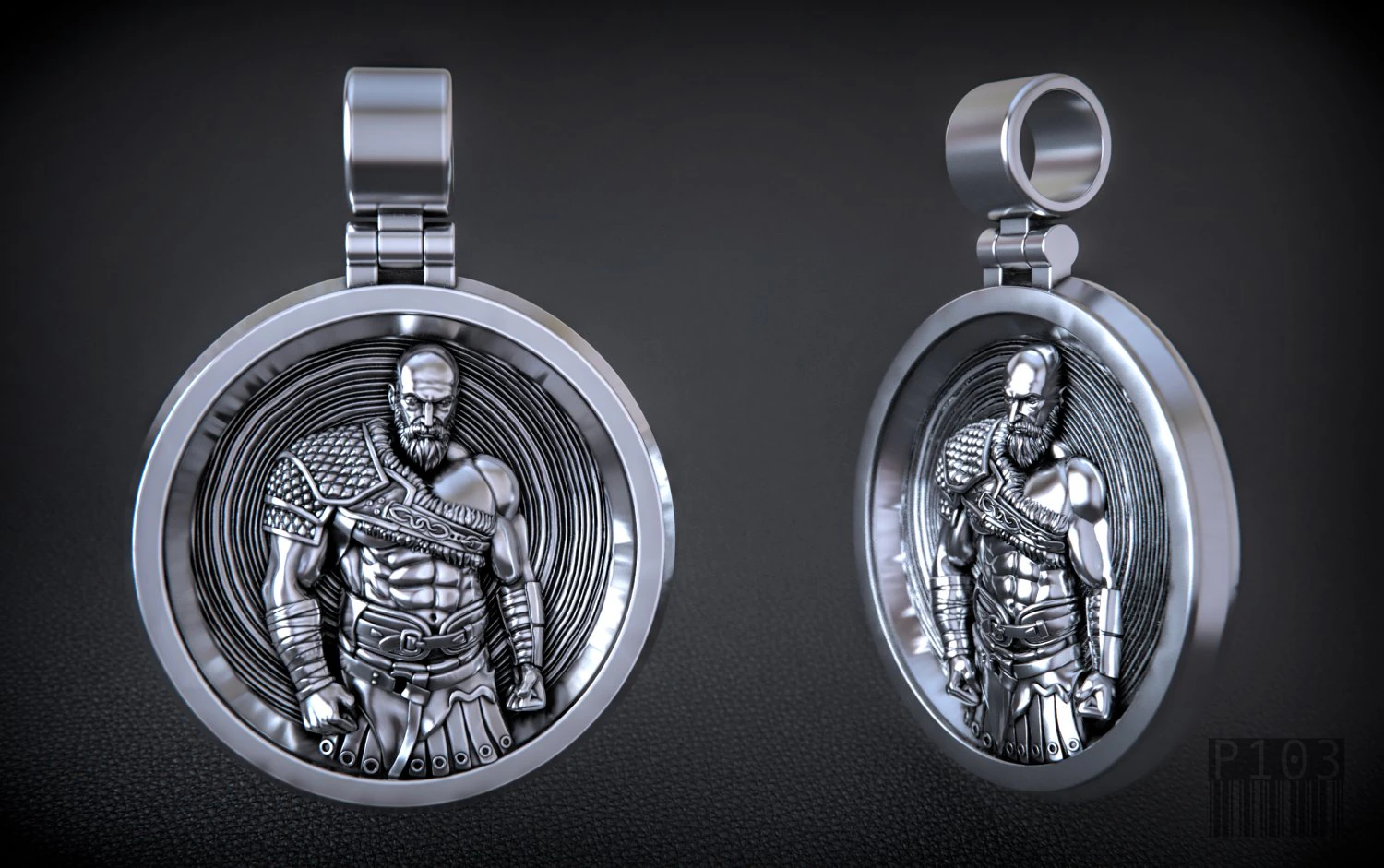 kratos pendant god of war 3D Print Model .c4d .max .obj .3ds .fbx .stl .blend 
