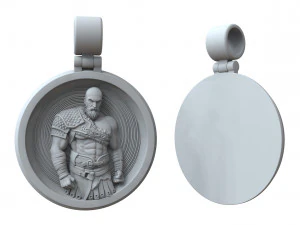 kratos pendant god of war 3D Print Model