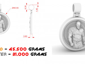 kratos pendant god of war 3D Print Model