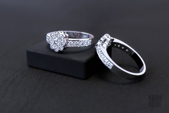 women diamond ring Modello di stampa 3D .c4d .max .obj .3ds .fbx .stl .blend 