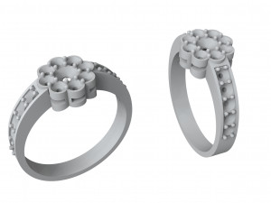 women diamond ring Modello di stampa 3D