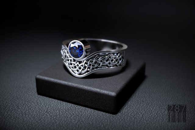 ring with stone and pattern Modelo de impresión 3D .c4d .max .obj .3ds .fbx .stl .blend 