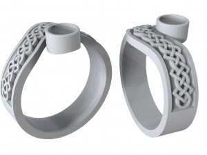 ring with stone and pattern Modelo de impresión 3D