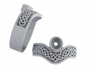 ring with stone and pattern Modelo de impresión 3D
