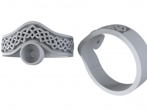 ring with stone and pattern Modelo de impresión 3D