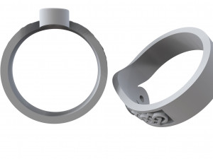 ring with stone and pattern Modelo de impresión 3D