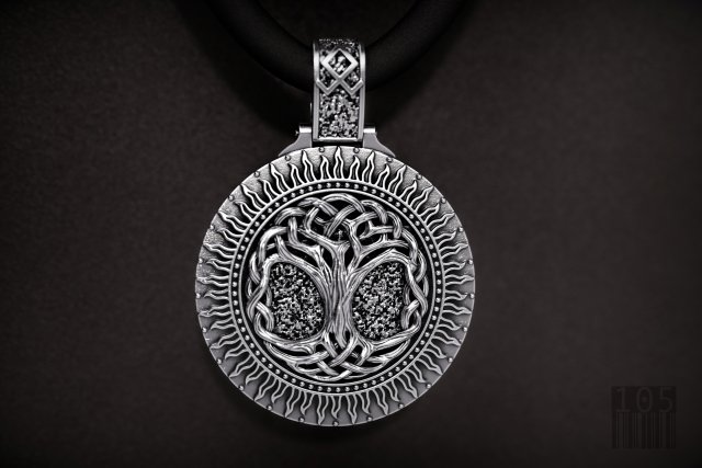 pendant tree of life yggdrasil Modelo de Impressão 3D .c4d .max .obj .3ds .fbx .stl .blend 